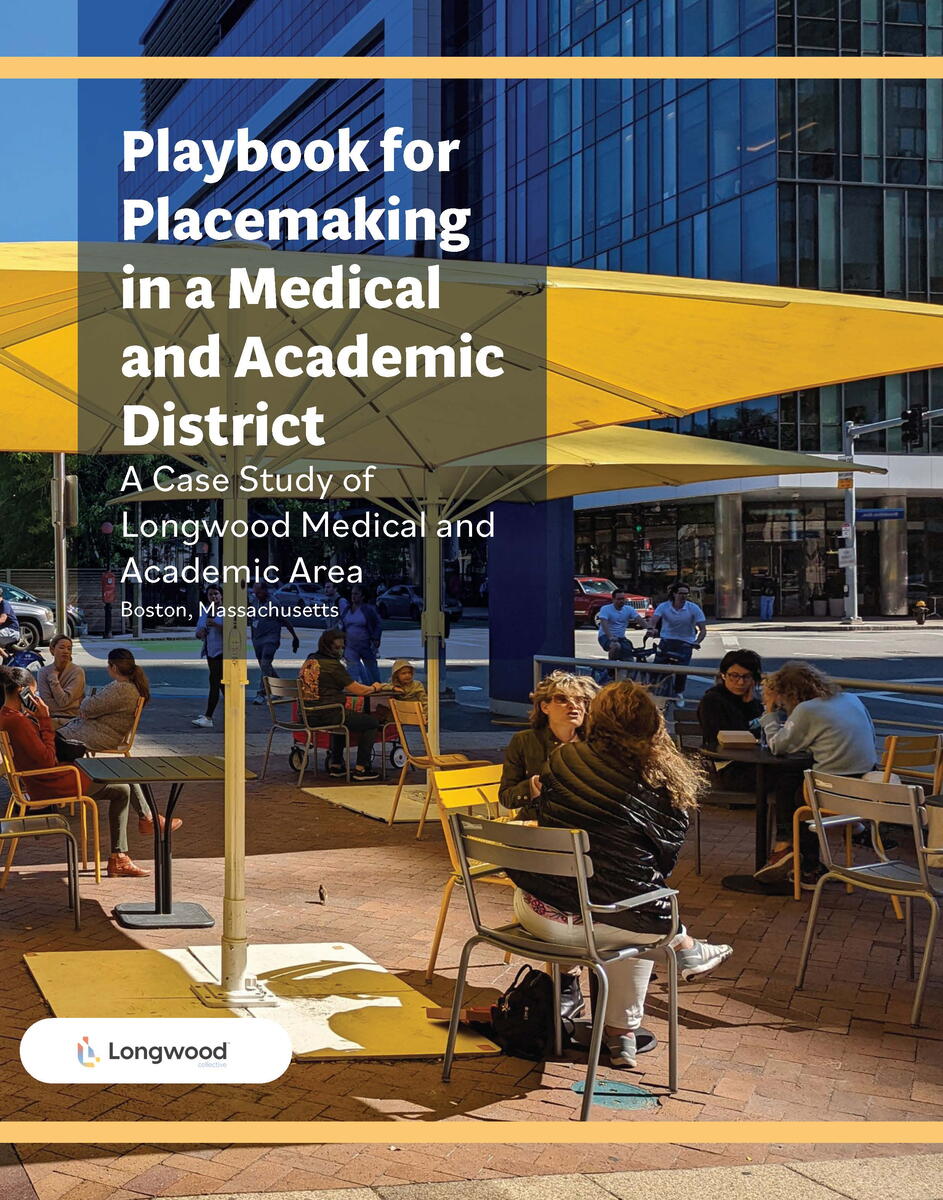 cover page of a publication entitled "playbook for placemaking in a medical and academic district"