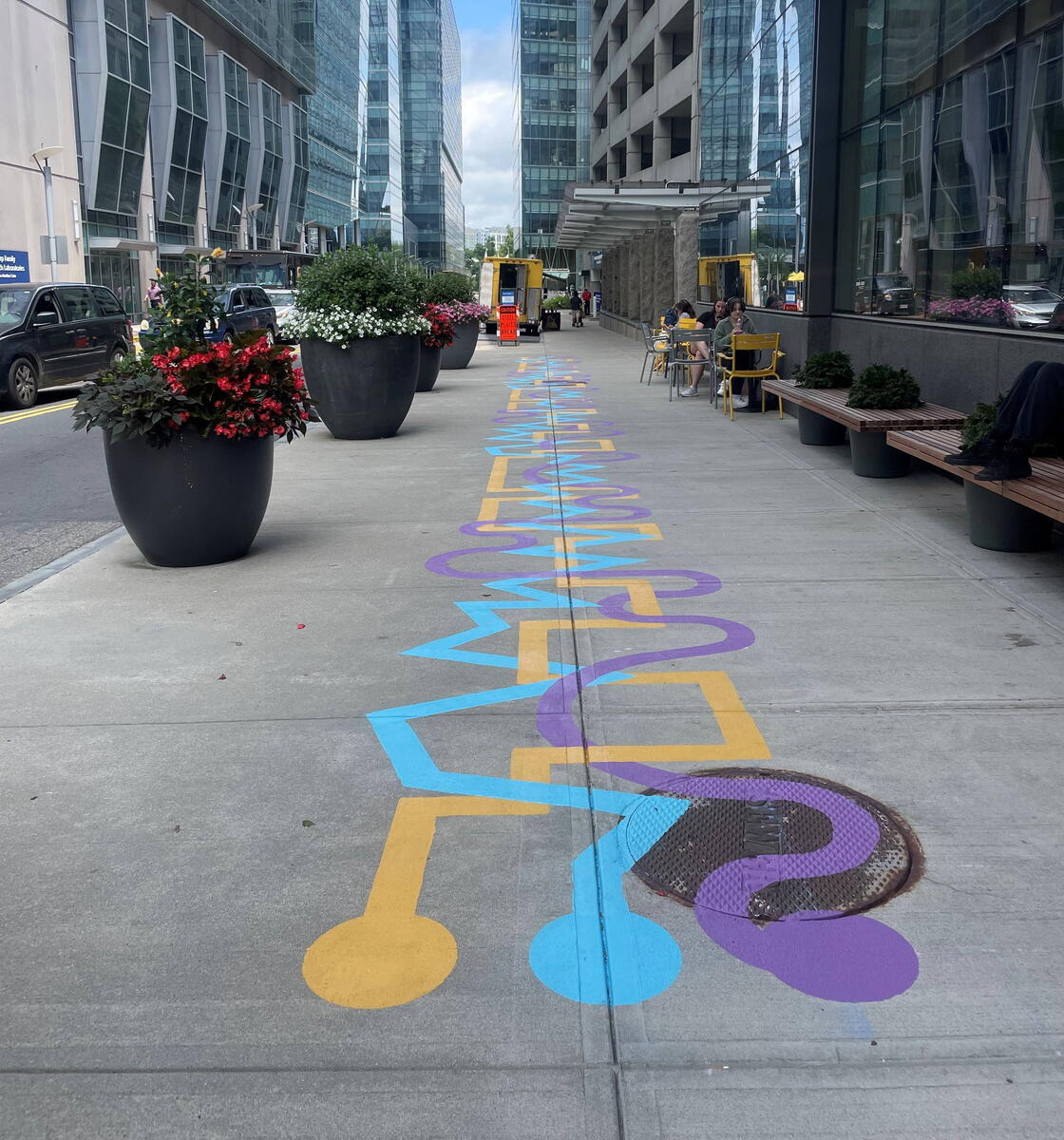 sidewalk with mural