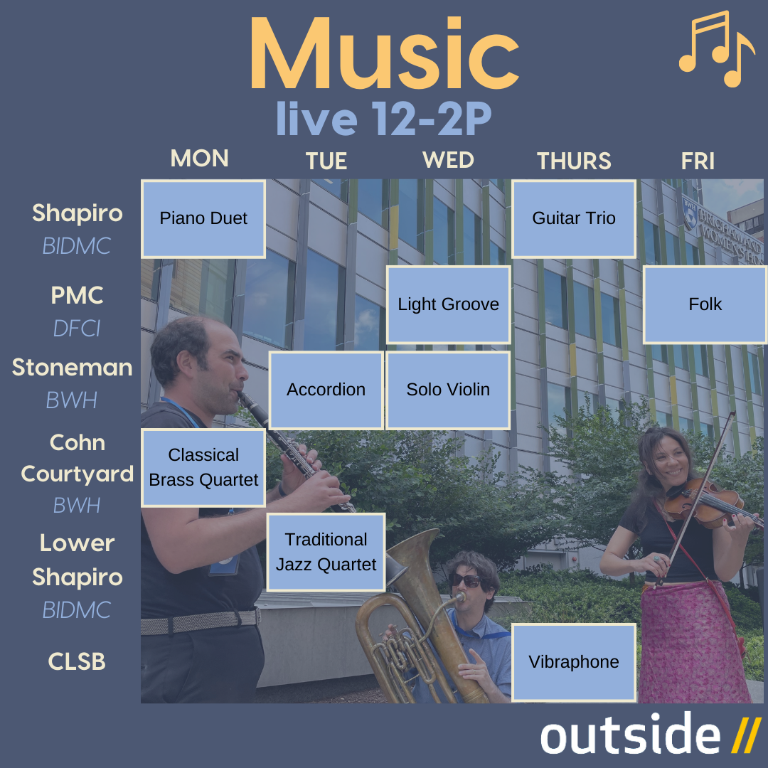 Schedule of music performers in the LMA